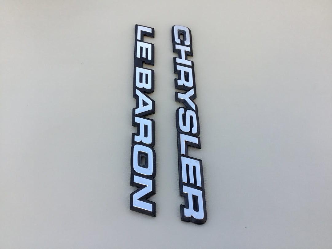 1987-1991 Chrysler LeBaron Trunk Emblem Set