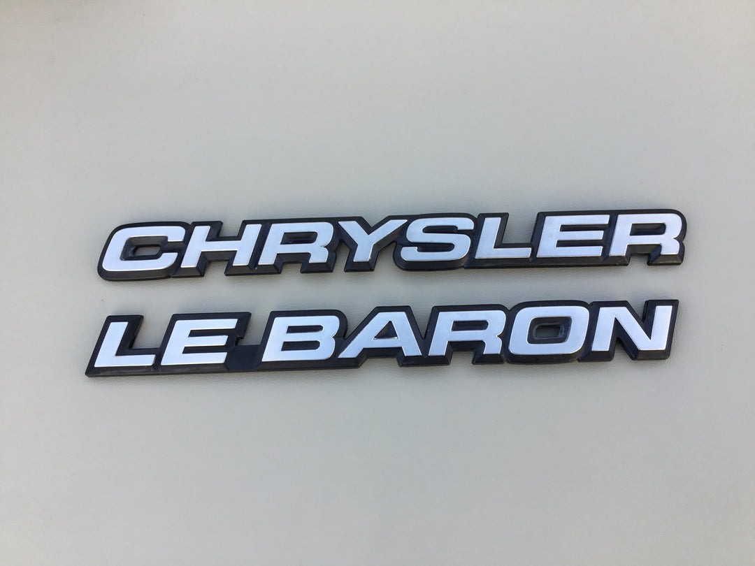 1987-1991 Chrysler LeBaron Trunk Emblem Set