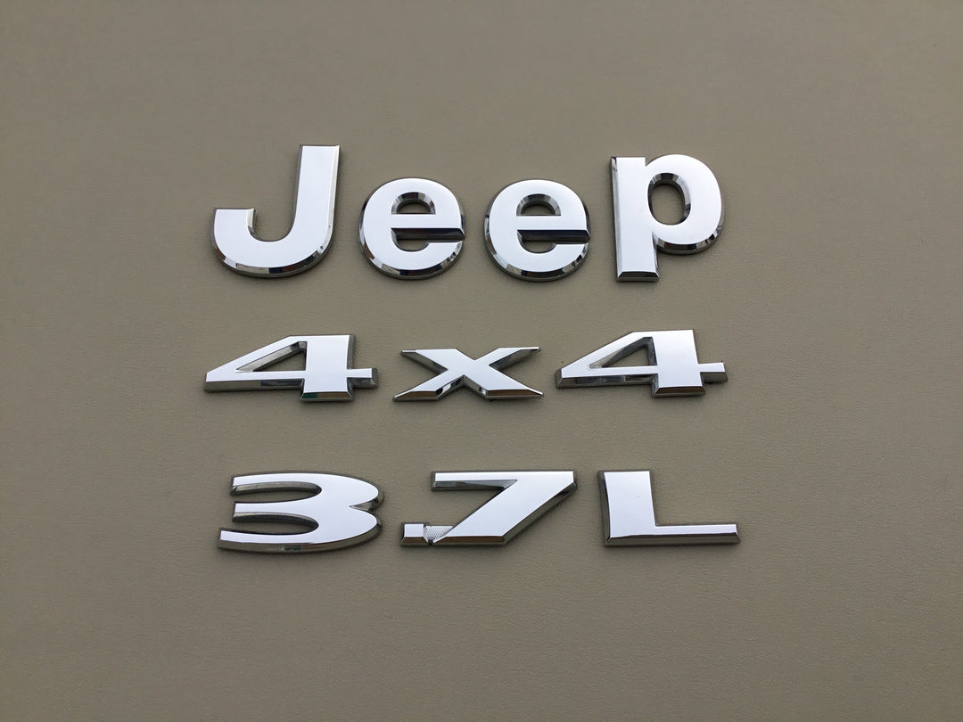 2008-2012 Jeep Liberty 4x4 3.7L Tailgate Emblem Set