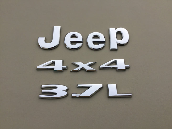 2008-2012 Jeep Liberty 4x4 3.7L Tailgate Emblem Set