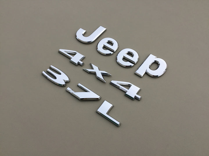 2008-2012 Jeep Liberty 4x4 3.7L Tailgate Emblem Set