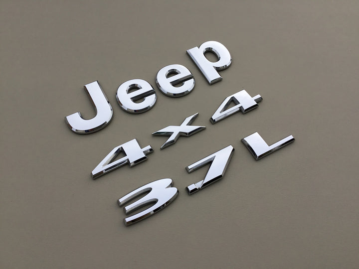 2008-2012 Jeep Liberty 4x4 3.7L Tailgate Emblem Set