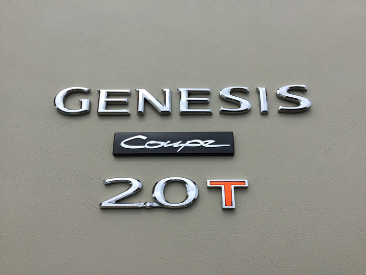 2009-2016 Hyundai Genesis Coupe 2.0T Trunk Emblem Set