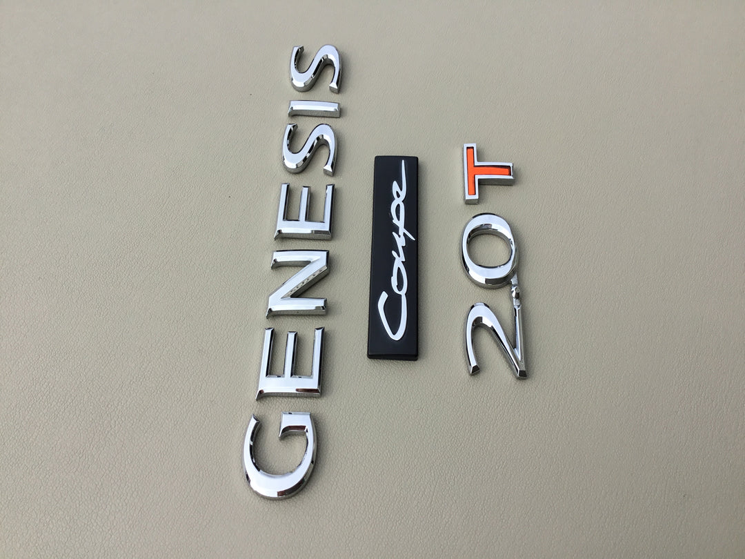 2009-2016 Hyundai Genesis Coupe 2.0T Trunk Emblem Set