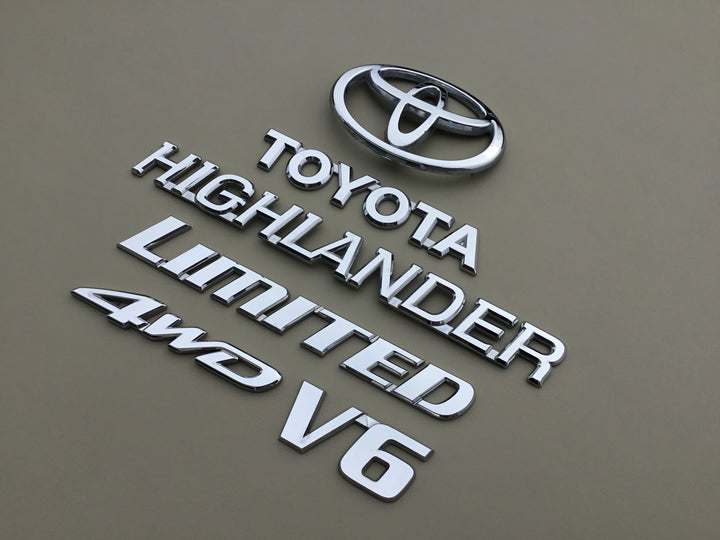 2001-2007 Toyota Highlander AWD V6 Limited Tailgate Emblem Set