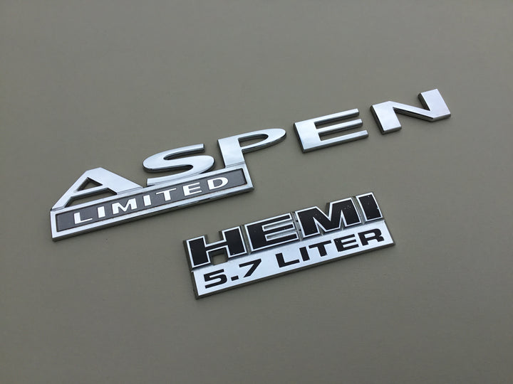 2007-2009 Chrysler Aspen Limited Hemi 5.7 Liter Tailgate Emblem Set