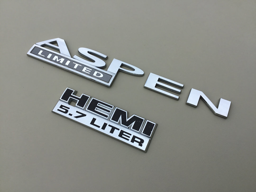 2007-2009 Chrysler Aspen Limited Hemi 5.7 Liter Tailgate Emblem Set