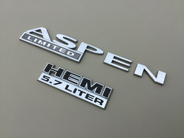 2007-2009 Chrysler Aspen Limited Hemi 5.7 Liter Tailgate Emblem Set