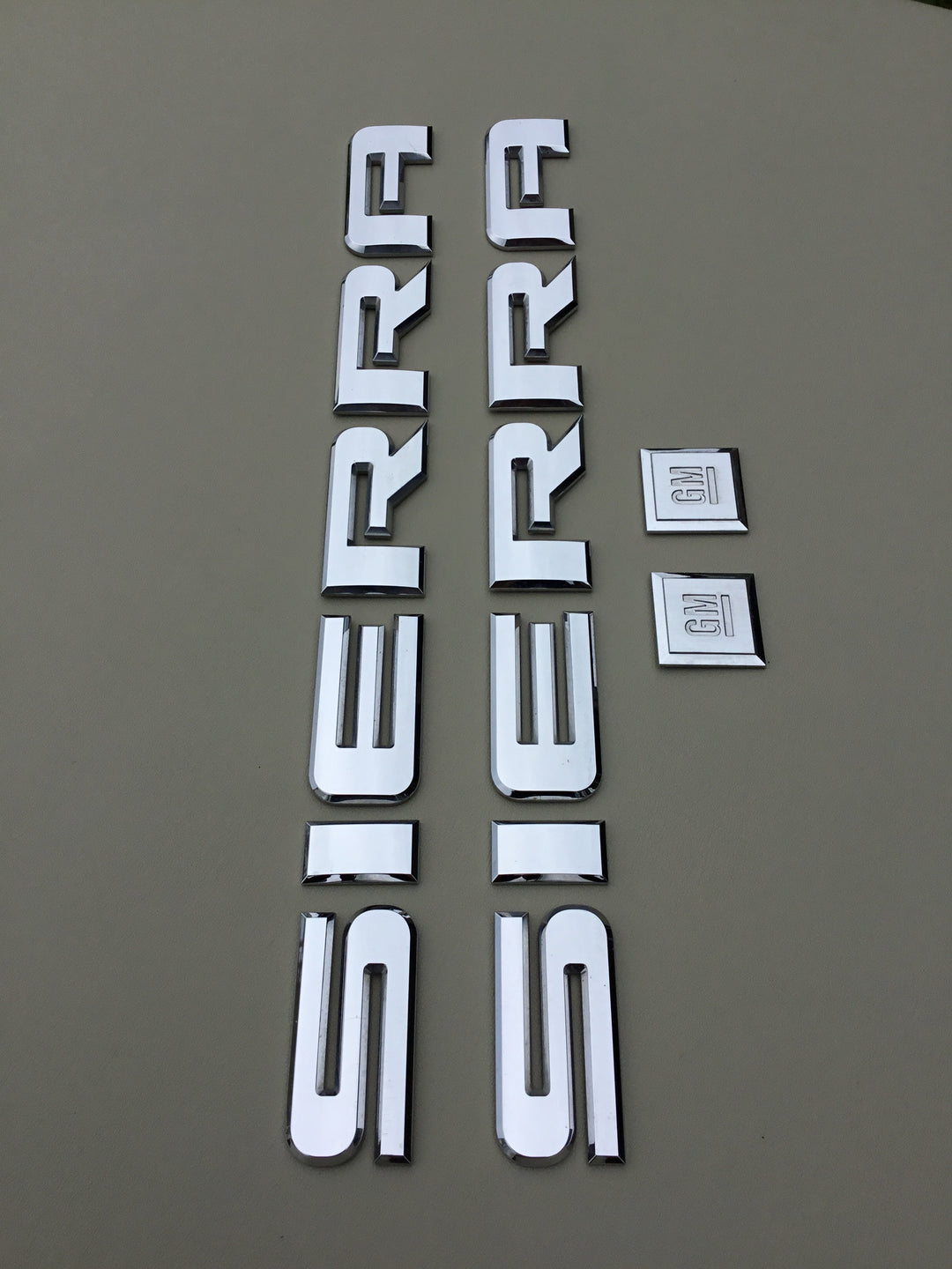 2007-2018 GMC Sierra GM Door Emblem Letters Set