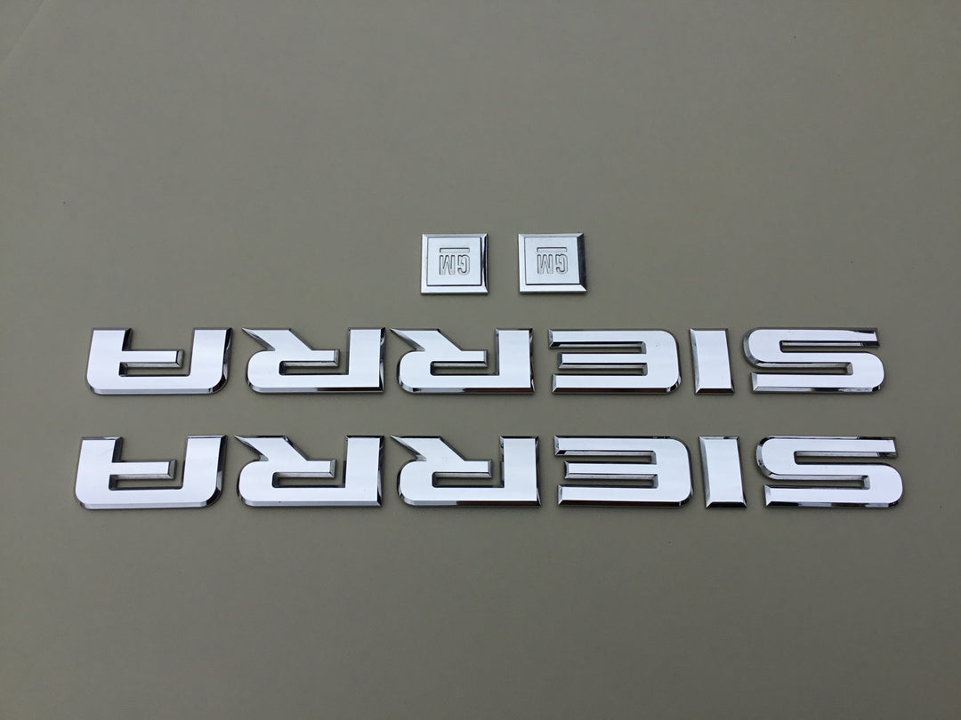 2007-2018 GMC Sierra GM Door Emblem Letters Set