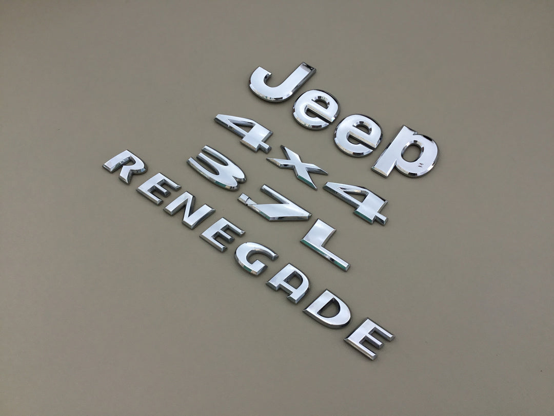 Jeep Liberty 4X4 3.7L Renegade Tailgate Emblem Set