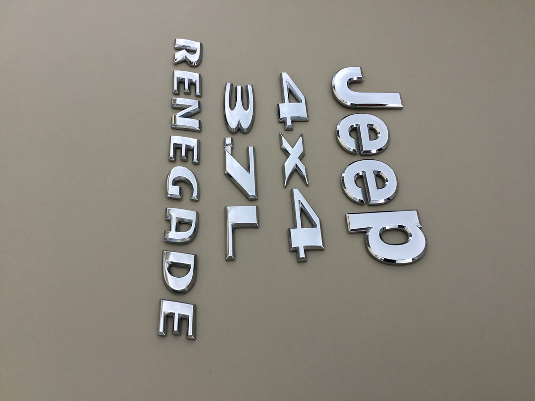 Jeep Liberty 4X4 3.7L Renegade Tailgate Emblem Set