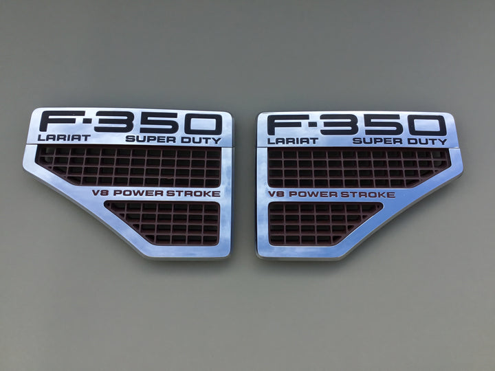 2008-2010 Ford F-350 Lariat Super Duty Fender Emblem Set