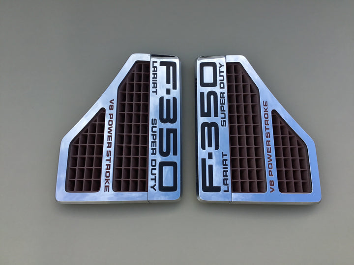 2008-2010 Ford F-350 Lariat Super Duty Fender Emblem Set