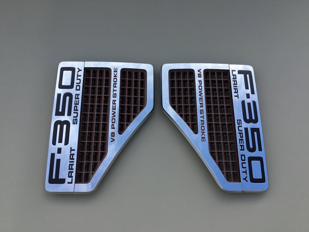 2008-2010 Ford F-350 Lariat Super Duty Fender Emblem Set