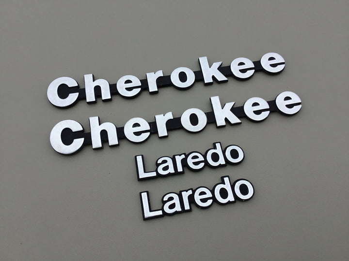 1984-1996 Jeep Cherokee Laredo Fender Emblem Set