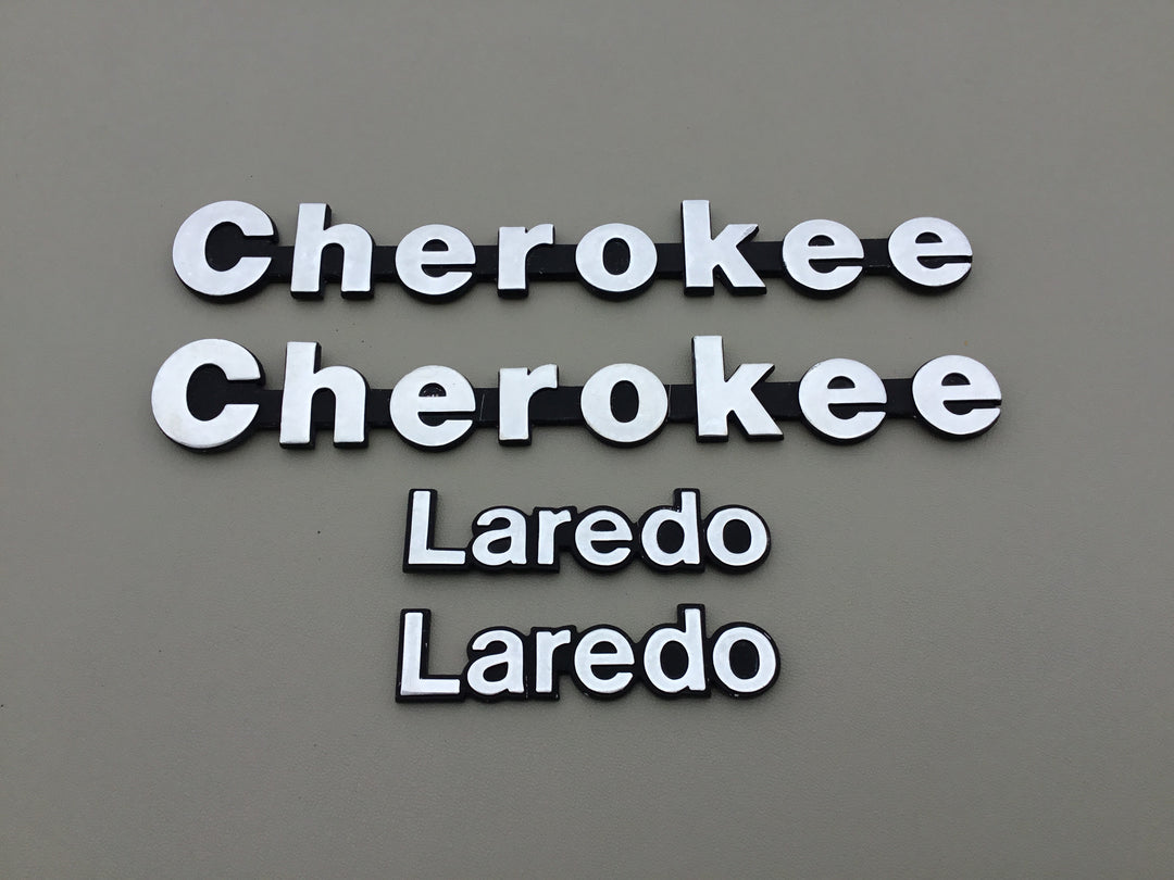 1984-1996 Jeep Cherokee Laredo Fender Emblem Set