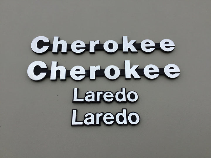 1984-1996 Jeep Cherokee Laredo Fender Emblem Set
