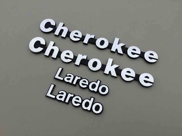 1984-1996 Jeep Cherokee Laredo Fender Emblem Set