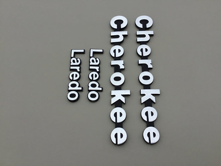 1984-1996 Jeep Cherokee Laredo Fender Emblem Set