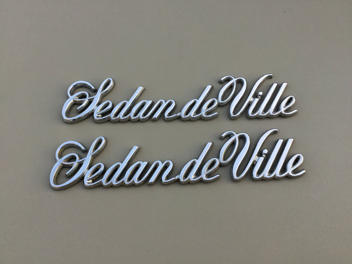 1985-1993 Cadillac Sedan Deville Quarter Panel Emblem Set