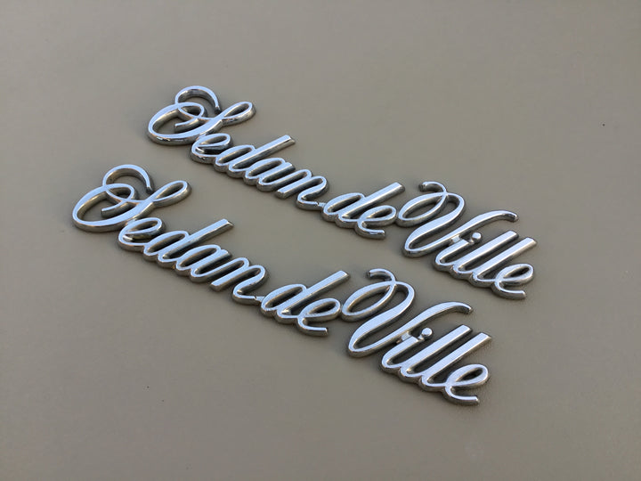 1985-1993 Cadillac Sedan Deville Quarter Panel Emblem Set