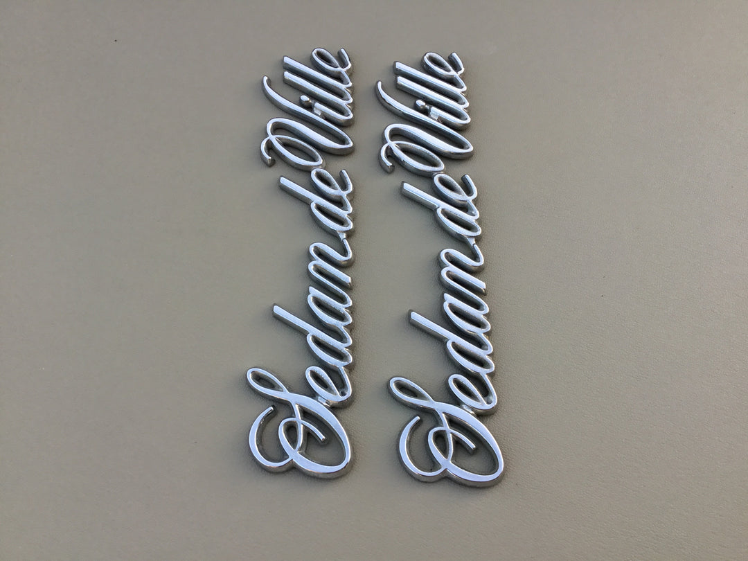 1985-1993 Cadillac Sedan Deville Quarter Panel Emblem Set