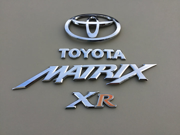 2003-2008 Toyota Matrix XR Tailgate Emblem Set