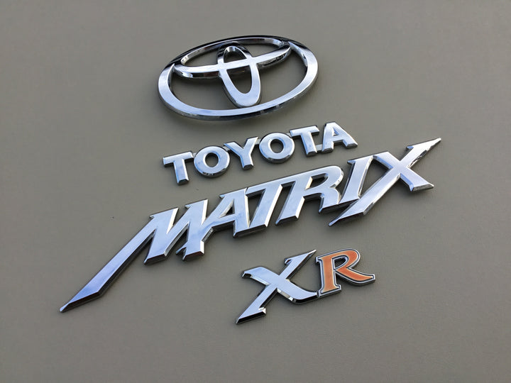 2003-2008 Toyota Matrix XR Tailgate Emblem Set