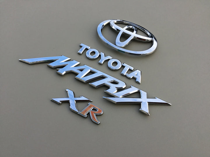 2003-2008 Toyota Matrix XR Tailgate Emblem Set