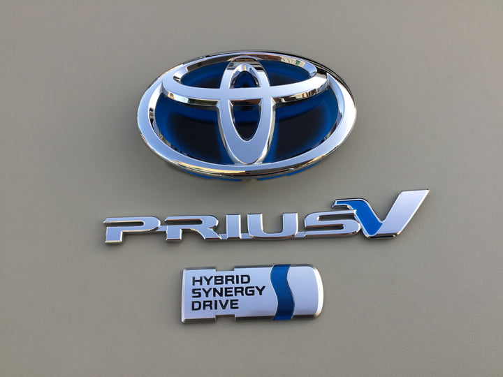 2012-2017 Toyota Prius V Hybrid Synergy Trunk Emblem Set