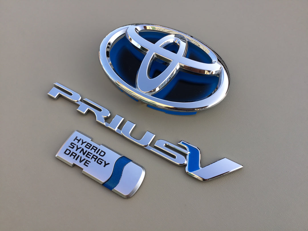 2012-2017 Toyota Prius V Hybrid Synergy Trunk Emblem Set