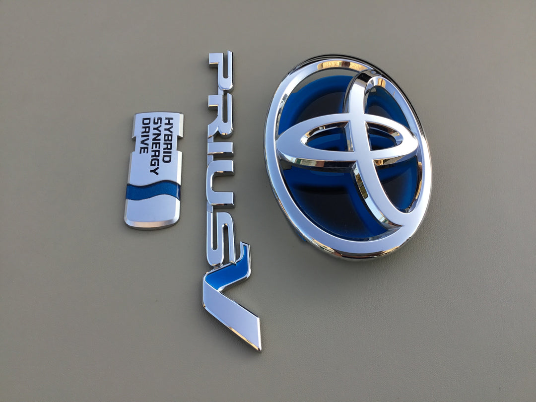 2012-2017 Toyota Prius V Hybrid Synergy Trunk Emblem Set