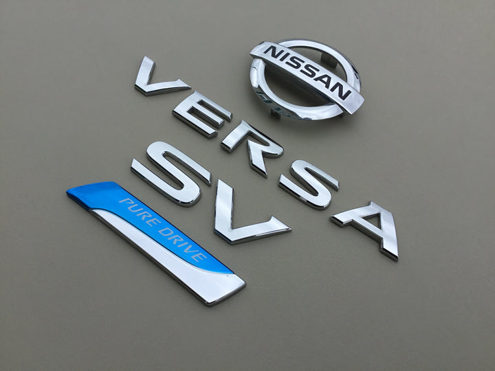 2012-2018 Nissan Versa SV Pure Drive Trunk Emblem Set