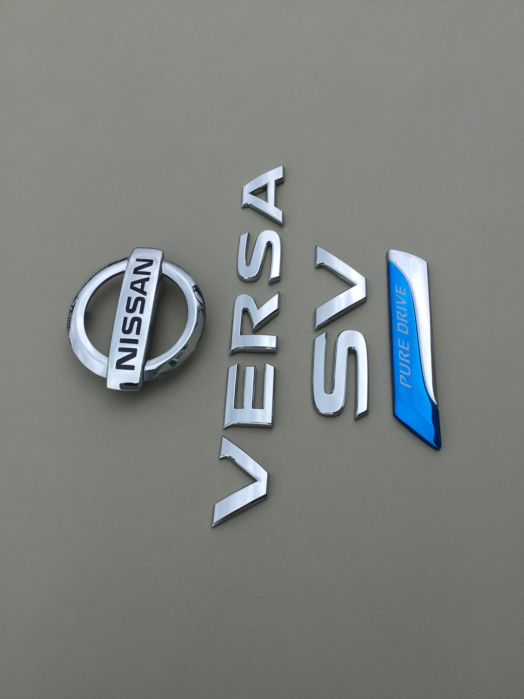 2012-2018 Nissan Versa SV Pure Drive Trunk Emblem Set