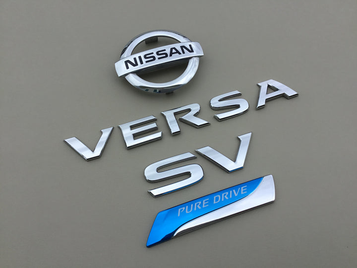 2012-2018 Nissan Versa SV Pure Drive Trunk Emblem Set