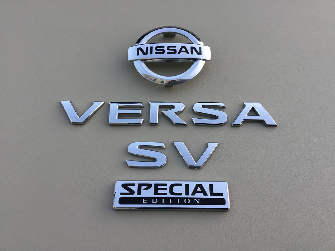 2012-2019 Nissan Versa SV Special Edition Trunk Emblem Set