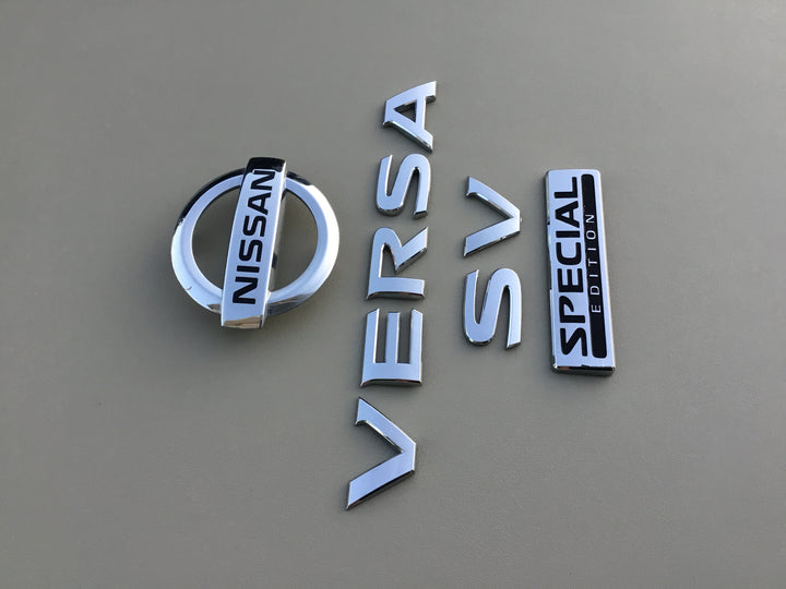 2012-2019 Nissan Versa SV Special Edition Trunk Emblem Set