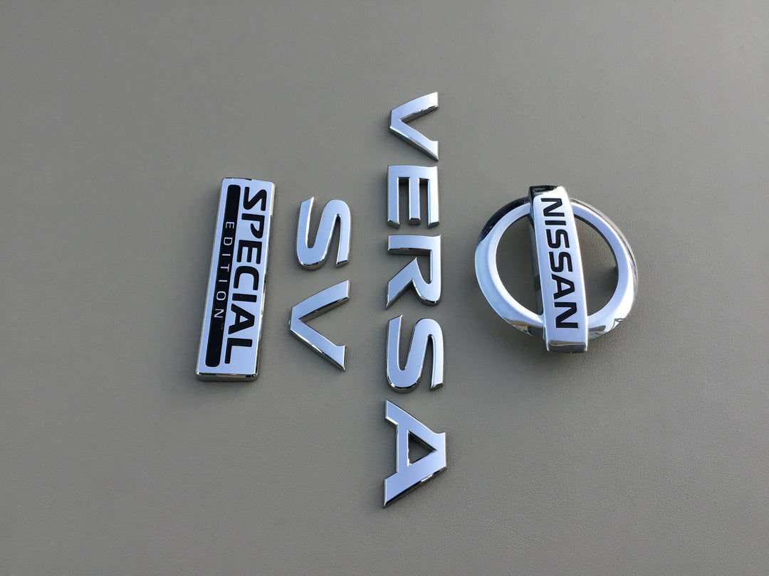2012-2019 Nissan Versa SV Special Edition Trunk Emblem Set