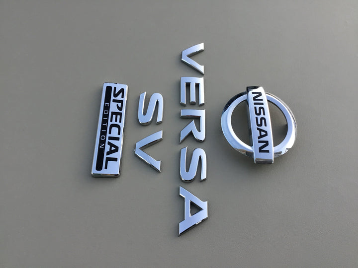 2012-2019 Nissan Versa SV Special Edition Trunk Emblem Set