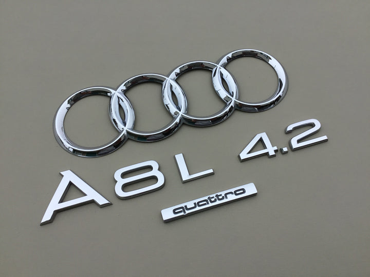 2004-2010 Audi A8 L .2 Quattro Trunk Emblem Set