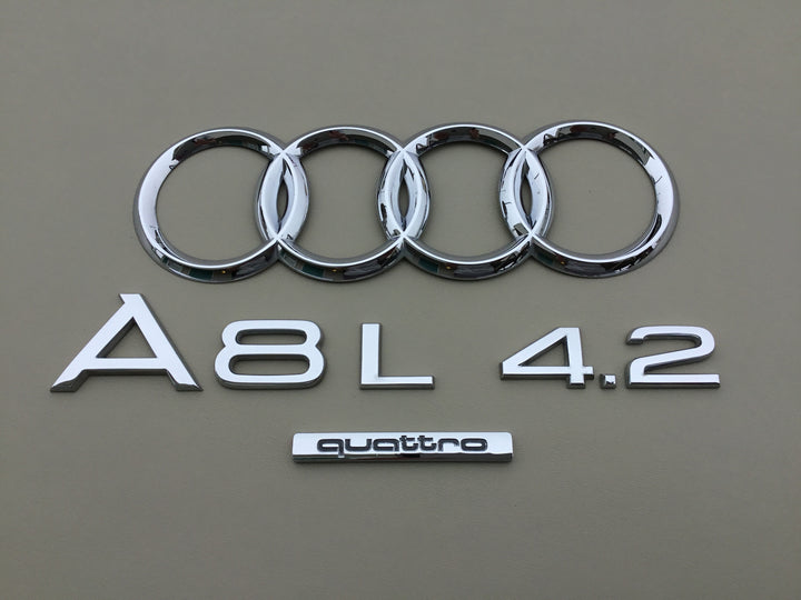 2004-2010 Audi A8 L .2 Quattro Trunk Emblem Set