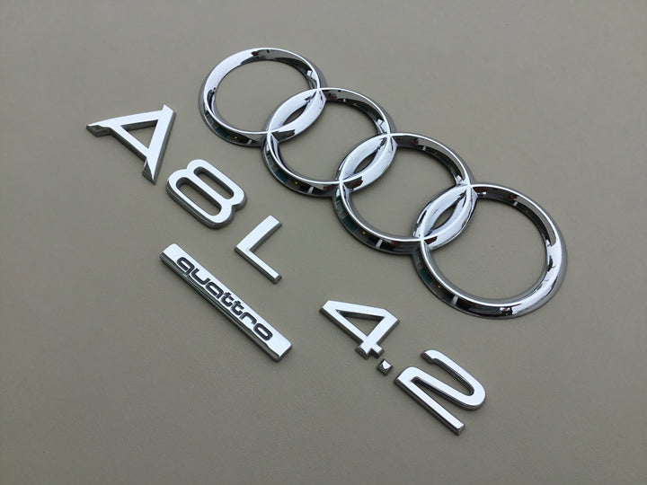 2004-2010 Audi A8 L .2 Quattro Trunk Emblem Set