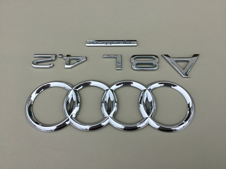 2004-2010 Audi A8 L .2 Quattro Trunk Emblem Set