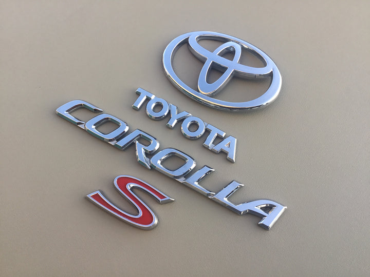 2003-2008 Toyota Corolla S Trunk Emblem Set