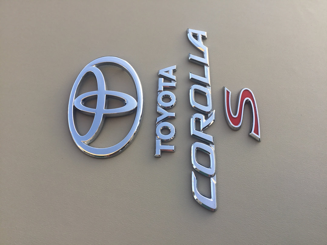 2003-2008 Toyota Corolla S Trunk Emblem Set