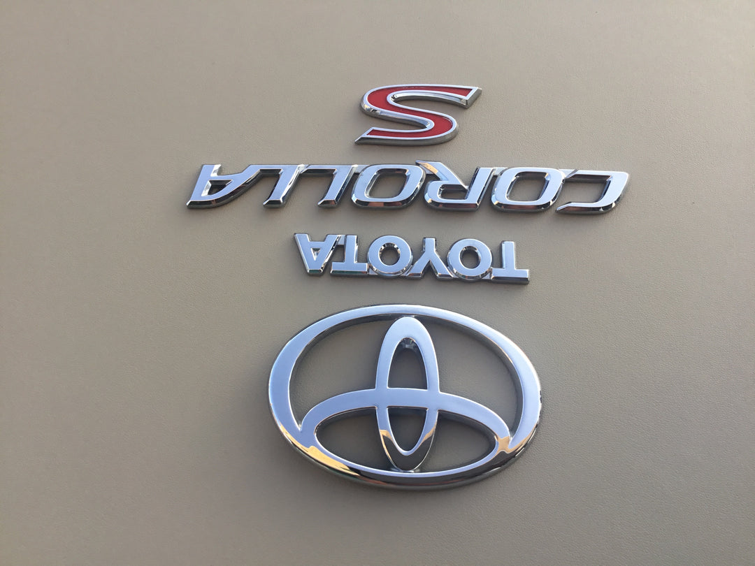 2003-2008 Toyota Corolla S Trunk Emblem Set