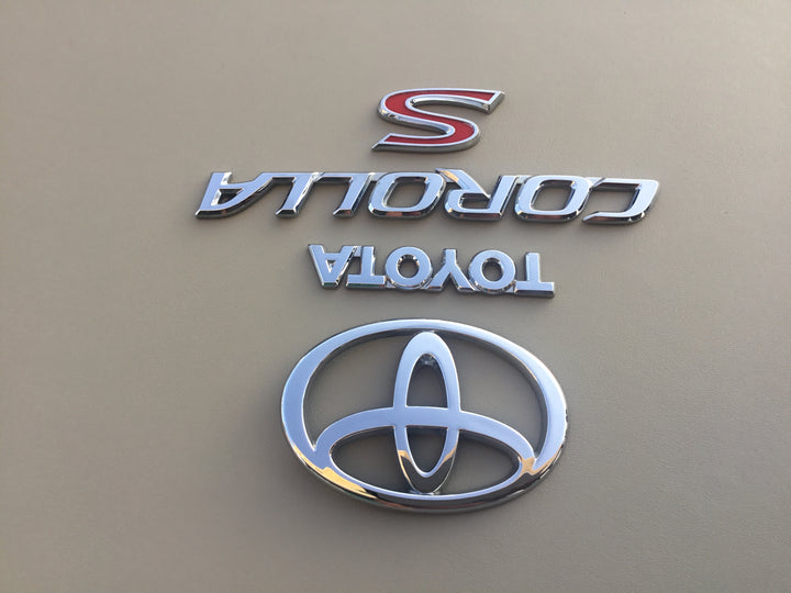 2003-2008 Toyota Corolla S Trunk Emblem Set