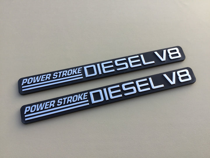 1999-2000 Ford F-250 F-350 Power Stroke Diesel V8 Door Emblem Set