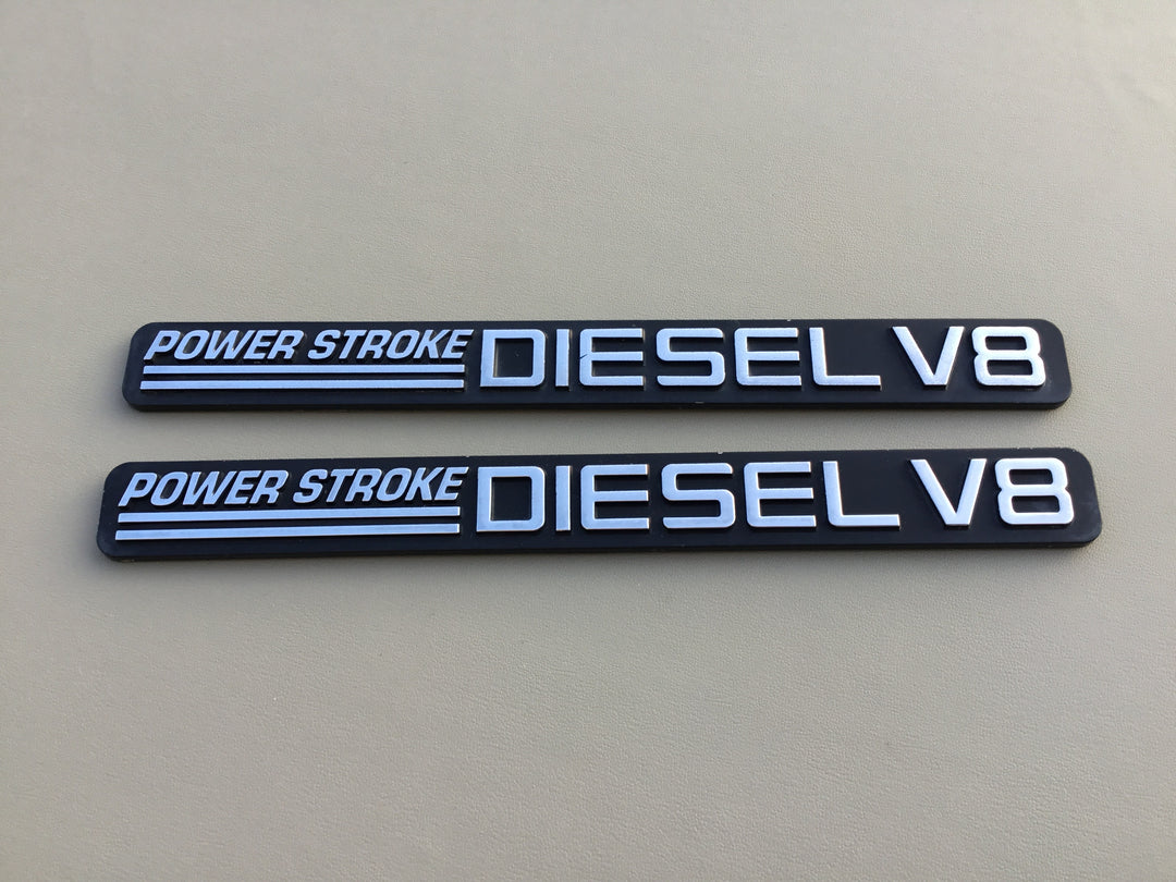 1999-2000 Ford F-250 F-350 Power Stroke Diesel V8 Door Emblem Set